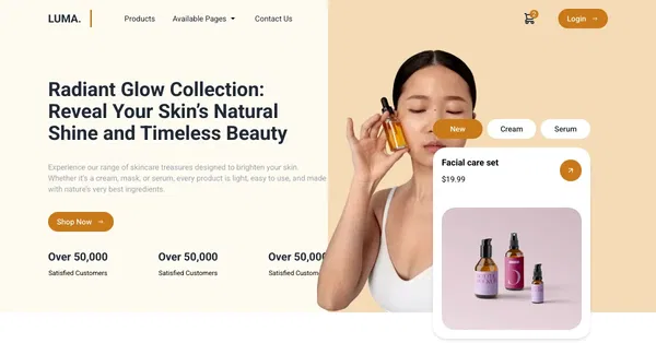 LUMA - Elegant Beauty E-commerce Template 